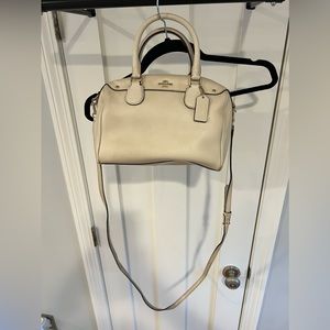 Off-white coach leather cross-body bag